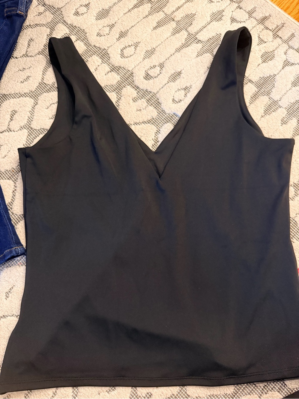 Black V-Neck Women's bodycon Tank Top by Express